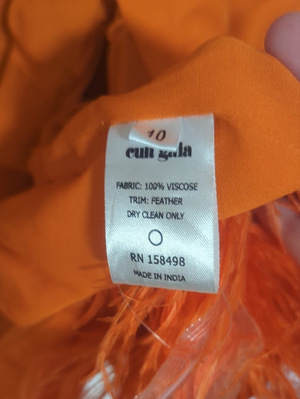 cult gaia Orange Feather Harper Dress - Picture 2 of 8